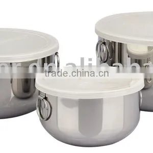 Mental Salad Bowl With Plastic Cover thumbnail-1