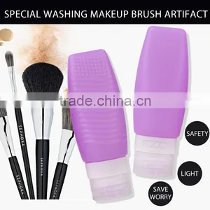 New Design Silicone Travel Bottle With Makeup Brudh Cleaner thumbnail-1