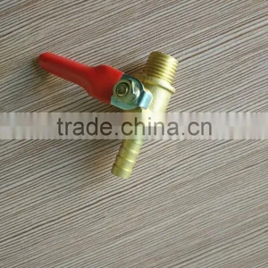 High Quality 1/4" 3/8" 1/2" Brass Valve With One Male Thread and Another Hose Barb thumbnail-3