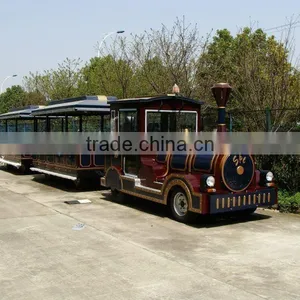 Kids Riding Tourist Trackless Train for Shopping Center, Downtown Street thumbnail-1
