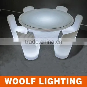 Modern Round Restaurant Illuminated LED Dinner Table thumbnail-6
