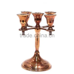 Copper Finish Brass Five Arms Beautiful Candelabra thumbnail-1