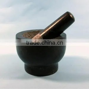 Polised Granite Mortar and Pestle With Unique Design thumbnail-3
