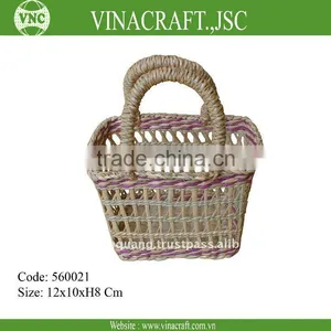 Small Seagrass Bag - Lady Shopping Bag thumbnail-1