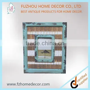Wall 5x7 Wood Picture Frames With Strips Wood Decors Under Different Colors thumbnail-6