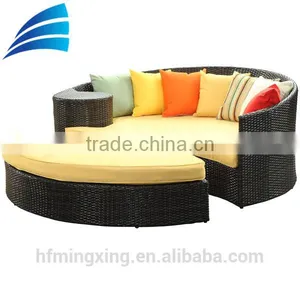 Outdoor Patio Brown Daybed Sofa With Cushion thumbnail-1
