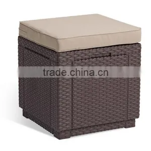 2017 Trade Assurance New Spring Coming Cheap All Weather Modern Cube Rattan Footstool Occasional thumbnail-5