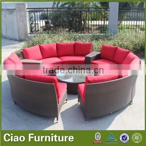 Outdoor Furniture Fabric Outdoor Half Round Sofa Set thumbnail-1
