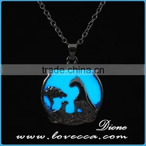 Dark Luminous Necklaces Silver Color Chain Pendant Lighting thumbnail-4