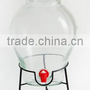 Clear Glass Spirits Alcohol Dispenser With Tap PJ12 thumbnail-1