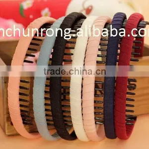 Colorful Plastic Hair Bands With Teeth thumbnail-1