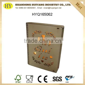 Laser Engraving Wooden Led Lantern Christmas Decoration Led Lantern thumbnail-1