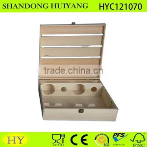 Hot Selling Cheap Pine Naturalwholesale Custom Wooden Wine for 6 Bottles thumbnail-2