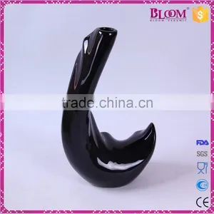 Antique Glazed Ceramic Black Decoration Vase thumbnail-3