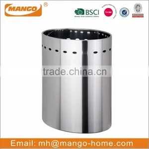 Embossed Diamond Pattern Open Top Stainless Steel Garbage Can thumbnail-5