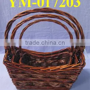 Large Wicker Baskets With OneHandle thumbnail-1
