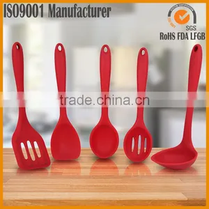 Silicone Turner Spatula Spoonula Mixing Spoon Slotted Spoon Ladle Kitchen Cooking Set Silicone Kitchen Utensil Set thumbnail-2