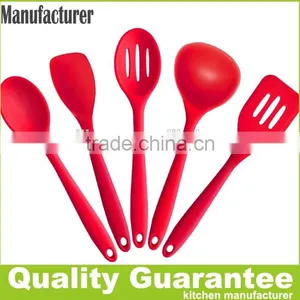 Factory of 5 Pieces a Set Colorful Silicone Cooking Kitchenware Utensils Set thumbnail-4