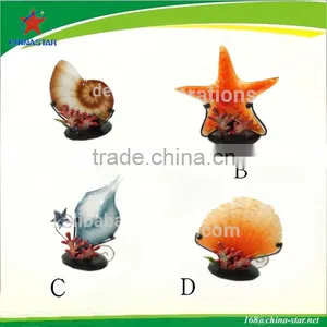 Stained Shell Glass Candlestand thumbnail-1