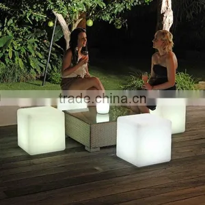 Solar LED Party Glow Ottoman Cube Chairs 35cm, 40cm, 43cm thumbnail-4