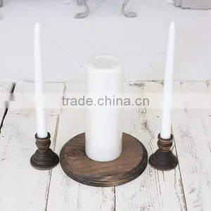 Wedding Decor Rustic White Candle Holder thumbnail-1