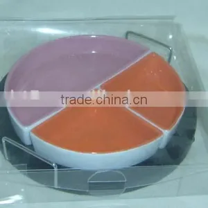 3pcs Smilling Face Custom Colorful Ceramic Dish Tray thumbnail-1