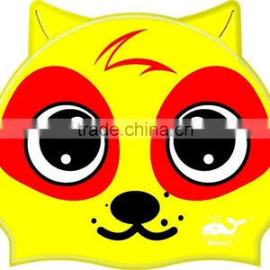 Waterproof Kids Swim Caps Love Animal Swimming Caps Silicone Swim Hat for Chirdren thumbnail-1