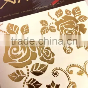 Foil Tattoo Fashion Sticker, Temporary Tattoos Sticker. Easy to Apply & Remove, Nontoxic, Waterproof, Lasts for Days Sticker thumbnail-4