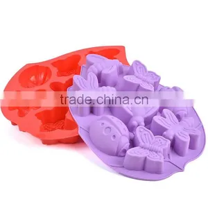 11022 Butterfly Bee Shape Silicone Chocolate Cake Molds Offered by Zibo Nicole Manufacture thumbnail-4