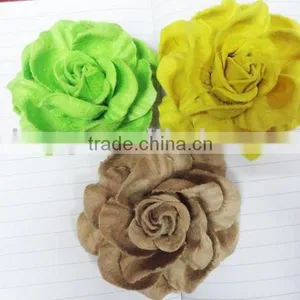 Artifical Rose Cloth Flower Hair Clip Accessory thumbnail-1