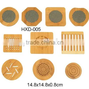 New Design Cheep Price Natural Bamboo Tea Coffee Cup Mat thumbnail-1