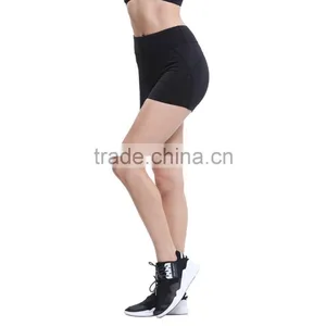 Pure Color Mesh-Paneled Women Sexy Workout Shorts, Yoga Short Pants thumbnail-4