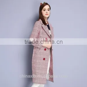 Latest Fashion Stye Single Breasted Women Dress Wool Coat for Winter thumbnail-2