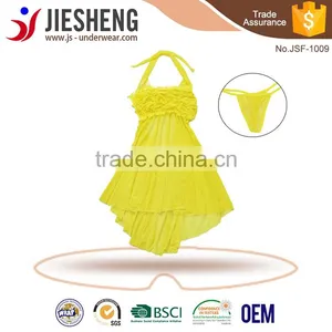 Sexy Female Lingerie Evening Dress and Panties Sexy Women Hot Sell Nightdress Saxx Free Sample Ladies Pajamas New Arrival Sexi thumbnail-1