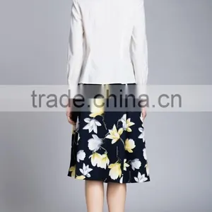 Spring-Summer Season Ladies Long Sleeve Polo Collar White Shirt Blouse thumbnail-3