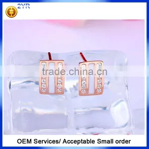 Fashion 925 Sterling Silver 2016 Latest Design Square Earring thumbnail-2