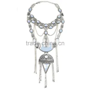Hot Style Multilayer Vintage Heavy Metal Plated Choker Necklace thumbnail-6