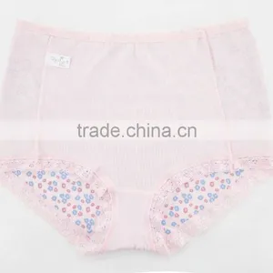 Printing Best Quality 95% Cotton 5% Spandex With Lace Custom Sexy Fancy Woman Underwear thumbnail-6