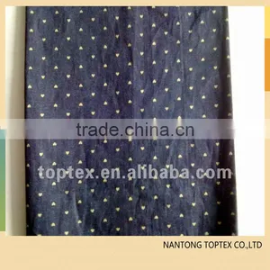 100% Cotton Discharge Print Twill Weave Denim Fabric for Jeans thumbnail-1