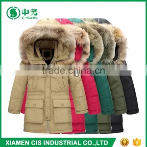 New Style Hooded Thick Warm Korea Fashion Childrens Long Winter Coat thumbnail-1