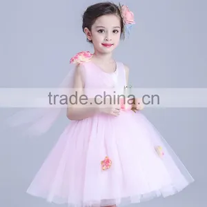 2017 Girls Dress Up Games Names With Pictures Ivory Jacquard Bodice With Tulle Skirt Removable Sashes thumbnail-3