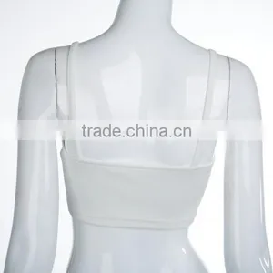 Latest Design Girls Top Polyester Crop Top and Lace Up Sleeveless Nightclub Top thumbnail-4