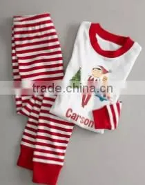2017 Wholesale Matching Family Pajamas Spirit Embroidery Design Christmass Sleepwear Clothes thumbnail-4