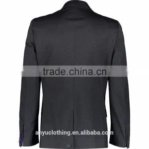 2017 New Man's Vintage Charcoal Tailored Blazer Wholesale thumbnail-2