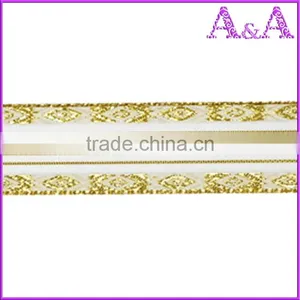 Fancy Christmas Decoration Wired Ribbon,Custom Decorative Grosgrain Ribbons thumbnail-5