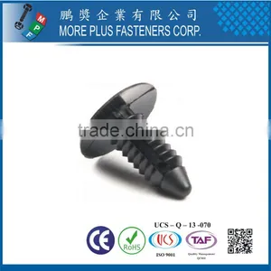 Made in Taiwan PP Nylon Easy Release Plastic Rivet Black thumbnail-2
