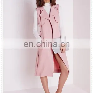 Korea Fashion Female Hot Pink Winter Coat Custom Low Price thumbnail-3