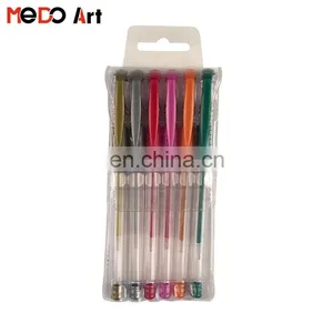 Fineliner Wholesale Custom Gel Pen Set 6 With PVC Bag Package thumbnail-3