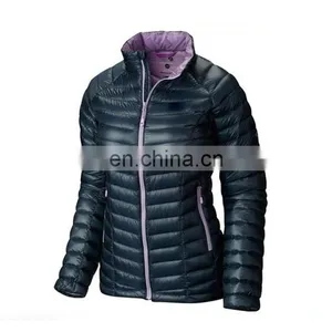 Navy Blue Waterproof Shell Down Jacket for Woman Cold Weather thumbnail-5