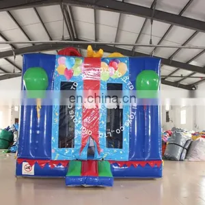 2013 Birthday Gift Box Trampoline/jumping Bed, EN14960, Blue thumbnail-3
